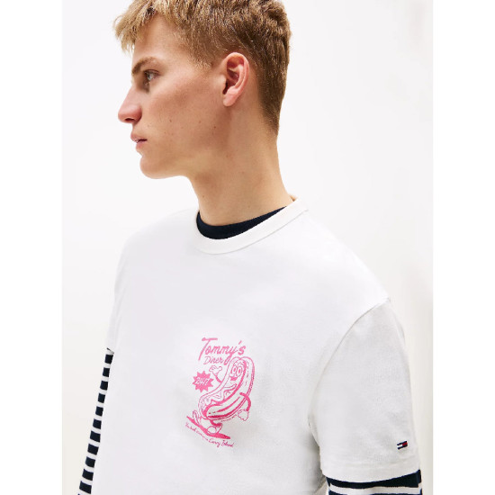 Tommy Hilfiger Ανδρική κοντομάνικη μπλούζα Back Graphic Crew Neck T-Shirt